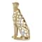 16&#x22; Gold Leopard Glam Statue